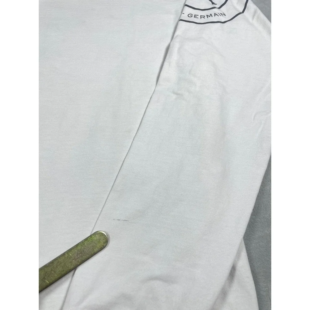 Jordan x PSG Long Sleeve T-Shirt Men's XL White Paris Saint-Germain Logo Tee